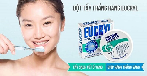Răng đẹp và trắng nhanh với bột tẩy trắng răng eucryl 1